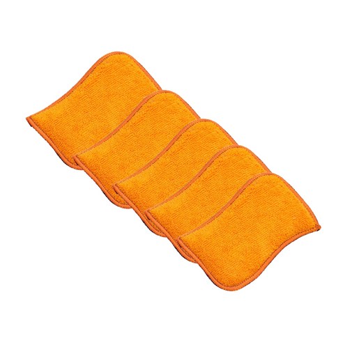 라라미즈 북유럽 다용도 설거지 수세미 실리콘 면 아크릴 D28 오렌지블랙, 5개, 1개입