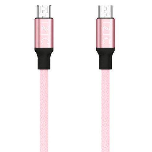 아이직 마이크로5핀 고속충전 USB 케이블 2p, 1m, 핑크