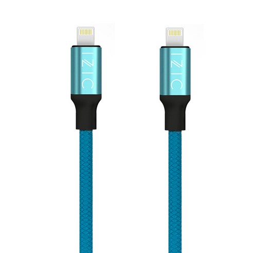아이직 아이폰 라이트닝 8핀 고속충전 USB 케이블 2p, 25cm, 블루