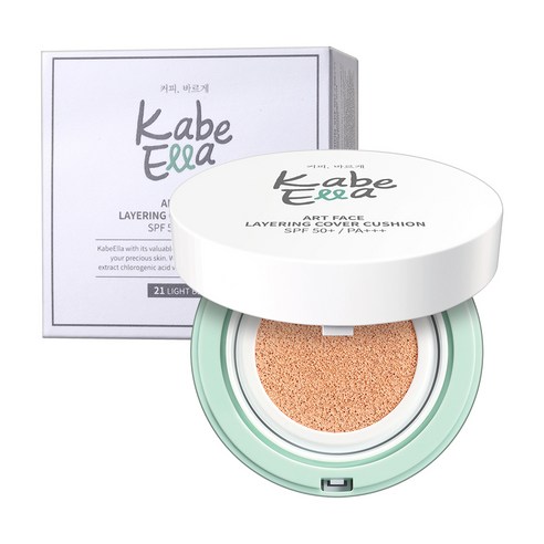 카베엘라 아트 페이스 레이어링 커버 쿠션 14g, 21호 라이트베이지, 1개
