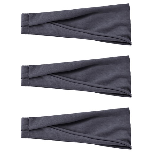 팝마인즈 요가 헤어 밴드 머리띠 3p, 다크그레이