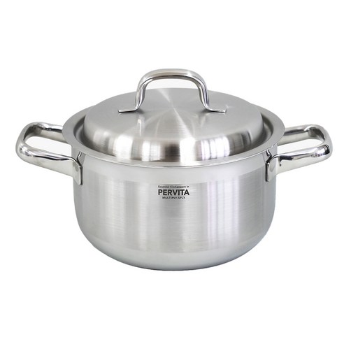 페르비타 통 5중 스텐 양수냄비, 실버, 18cm