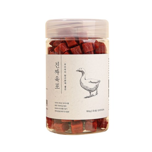 진짜육포 강아지 건조간식 180g, 오리고기, 1개