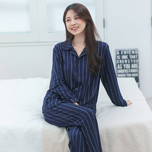 민트코코아 여성용 울트라스판 잠옷 긴팔 상하의세트