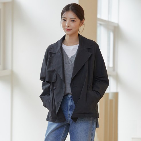 여성용 테일러드 숏 점퍼