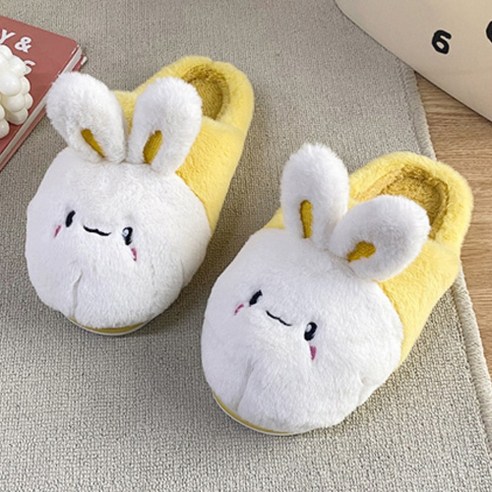 남녀공용 뮤르레 커플 실내 토끼털 뮬 슬리퍼