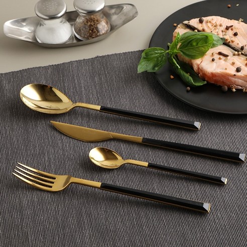 황금빛 만찬을 완성하는 핀티녹스 1929 스시골드 양식기 2인 세트