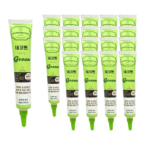쿠킹스토리 그린 메론맛 초코펜, 20g, 20개