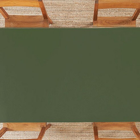 지베아 가죽 방수 캠핑 감성 예쁜 식탁보, 카키그린 + 그레이, 180 x 90 cm