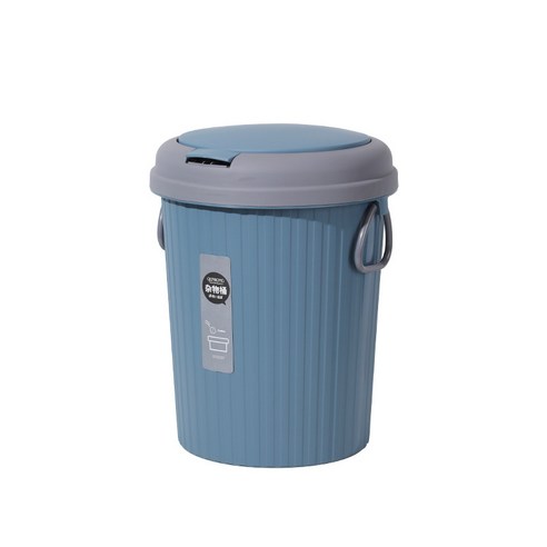 마켓피아 가정용 북유럽 스타일 쓰레기통 10L, 01 클래식 블루 총알 커버, 1개