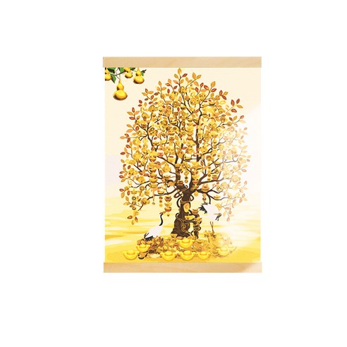 아트조이 DIY 행잉 명화그리기 족자형 40 x 50 cm, 황금돈나무, 1개