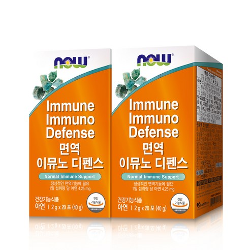 나우푸드 면역 이뮤노 디펜스 20p, 40g, 2개