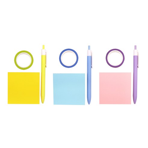 리플린 WP 유성펜 3종 세트 0.5mm, 라임, 블루, 퍼플, 1세트