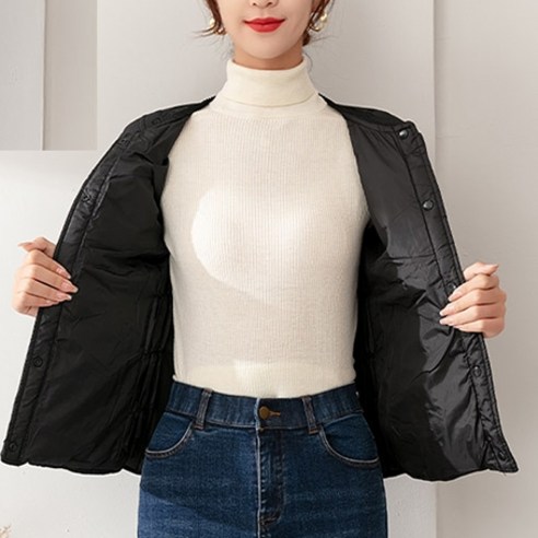 마켓에이 여성용 슬림 로즈자수 경량패딩, 24,200원, 로켓배송, 0원 배송료, 30개 평가수, 3.5/5 평점, 블랙계열 색상, 기본 상의 길이, 마켓A 제조자, 중국 제조국, 드라이클리닝 권장