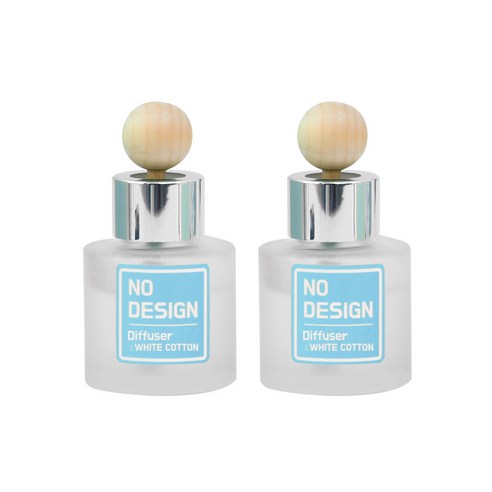 노디자인 차량용 디퓨저 50ml, 화이트코튼, 2개