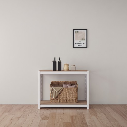 홈던트 하우스 철제 선반 2단 1000 x 400 x 750 mm, 화이트