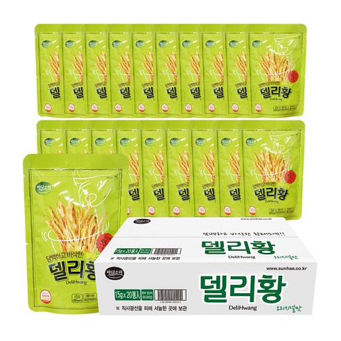 델리황 담백하고 바삭한 황태스낵 오리지널맛, 15g, 20개