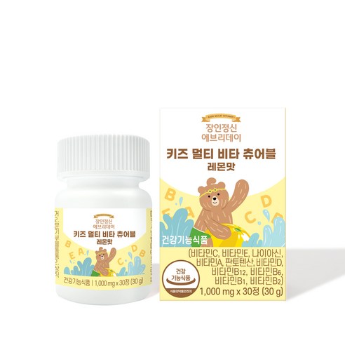 장인정신 에브리데이 키즈 멀티 비타 츄어블 레몬맛 30g, 30정, 1개