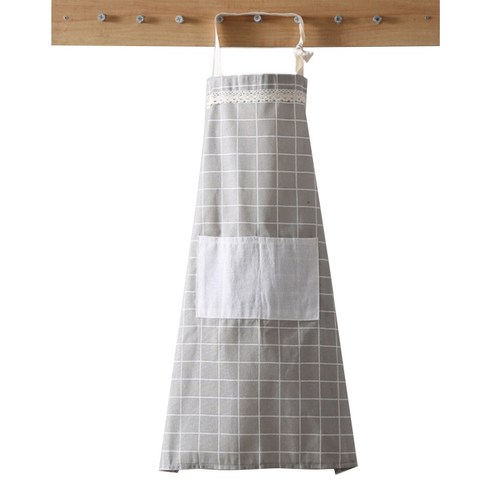 에이스 체크 패브릭 앞치마 60 x 77 cm, A08, 1개