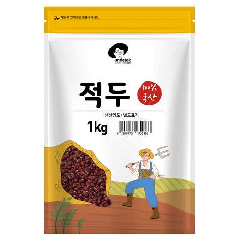   엉클탁 국산 적두 팥, 1kg, 1개