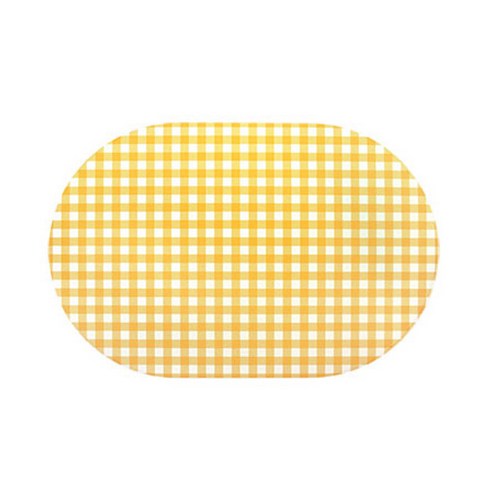 페니체 체크 테이블 매트, YELLOW, 460 x 300 mm