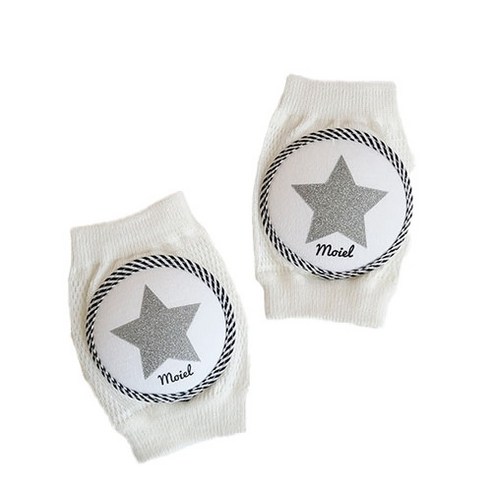 유아용 아리와아기 2중 쿠션 무릎보호대 양쪽 세트, 별핑크, 1세트