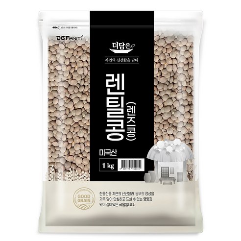 더담은 미국산 렌틸콩 렌즈콩, 1kg, 1개
