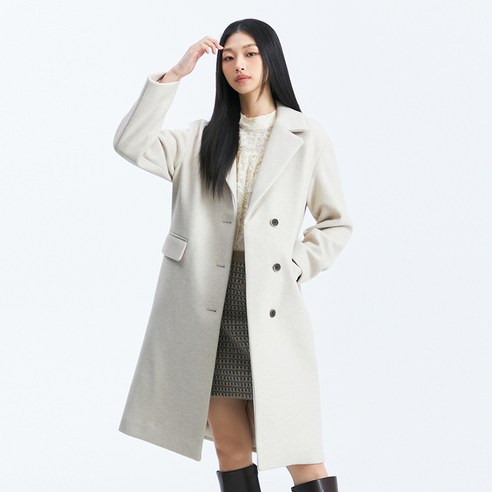 미쏘 여성용 테일러드 3버튼 롱코트