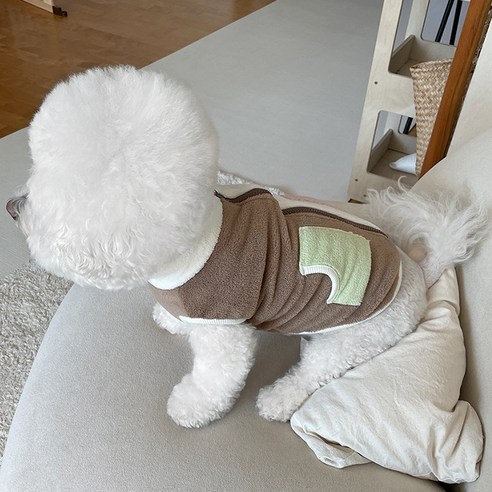 강아지 겨울용 투버튼 생활방수 산책용 슈퍼맨 배트맨 카툰 패딩 애견 조끼, 슈퍼맨 레드 이마트애견겨울패딩 Best Top5 13 바이담수미 아이스크림 후리스 강아지 옷, 브라운