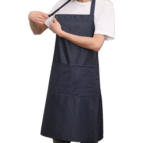세이프탑 깔끔한 앞치마, 07 긴 줄무늬 다크 블루, 1개