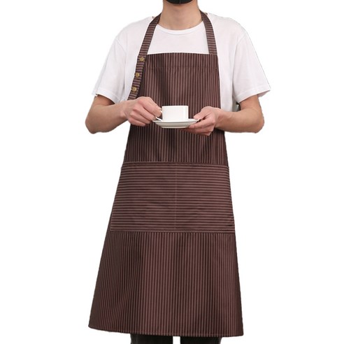 세이프탑 깔끔한 앞치마, 06 긴 줄무늬 커피 색상, 1개