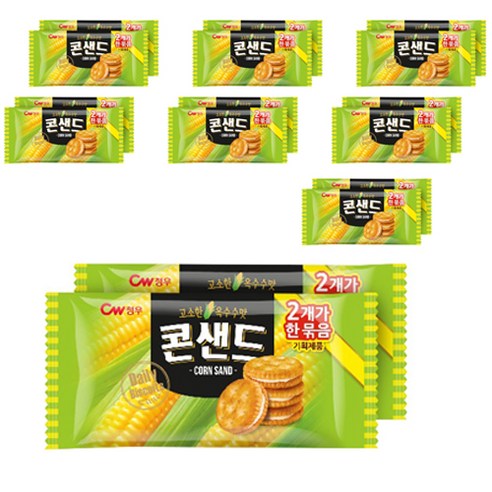 청우식품 콘샌드 2p, 420g, 8개
