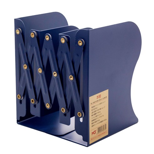 동아 길이조절 띵킹쇼 자바라 책꽂이 2 심플, 네이비