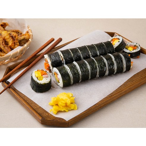 맛있는 먹거리인 한우물 전통김밥