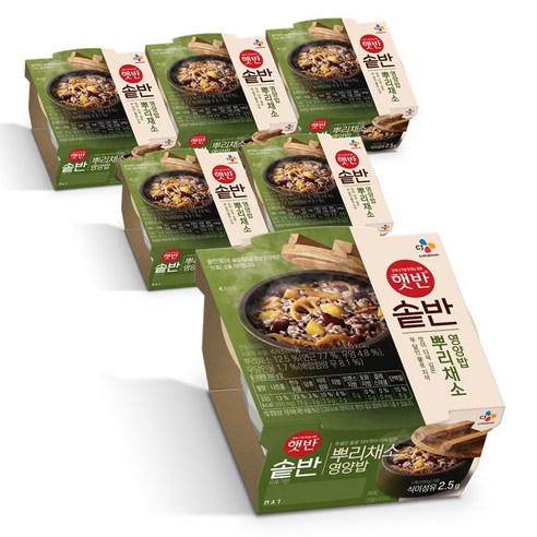 햇반 솥반 뿌리채소 영양밥, 200g, 6개