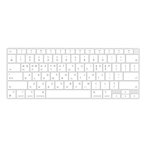카라스 삼성 노트북 플러스 NT550XCR 칼라 글자 키스킨, WHITE, 1개