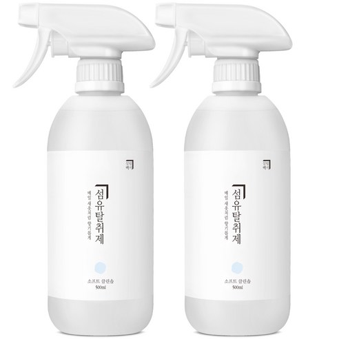 살림백서 소프트 클린솝 섬유탈취제 본품, 500ml, 2개