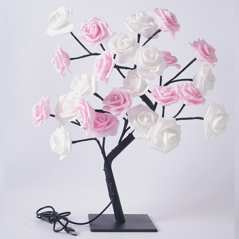 어썸리브 LED 분리형 로즈 램프, 03 핑크화이트