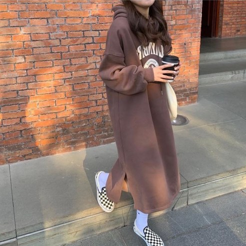 에스텔라 후드 프린팅 롱 데일리 임산부 원피스 sps42