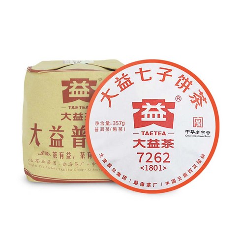 대익차 보이차 7262 숙차, 357g, 7개입, 1개