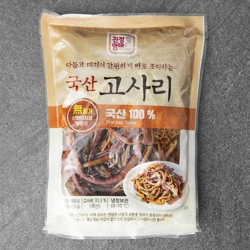 친정엄마 국산 데친고사리, 450g, 4개