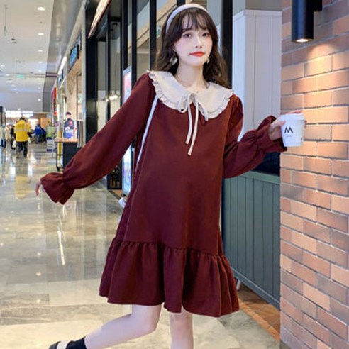 임산부 카라 원피스