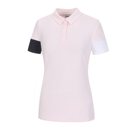 여성 골프 소매 배색포인트 반팔 티셔츠 VLTSMD91LP09010