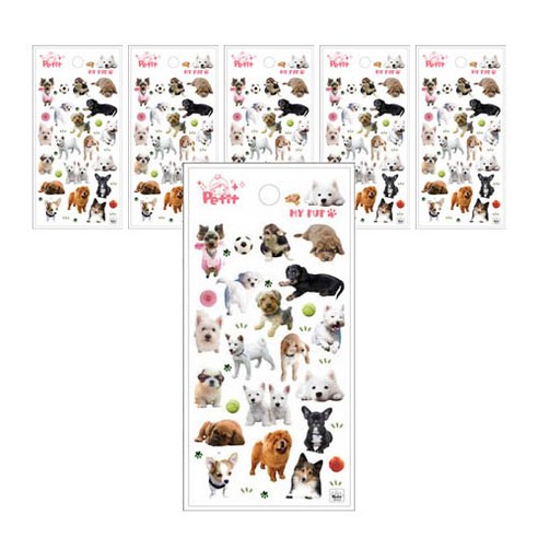 쁘띠팬시 씰스티커 DA5325, my pup, 6개