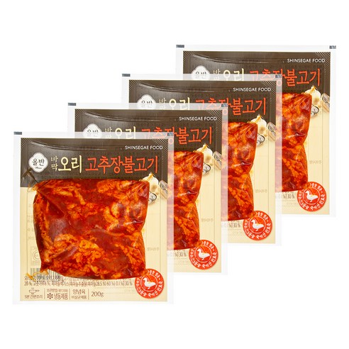 신세계푸드의 엄선된 원재료와 전문성으로 선보이는 매콤 고소한 올반 오리 고추장 불고기