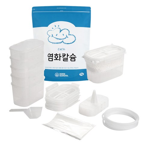 소다스쿨 염화칼슘 3kg + DIY 리필용기 5p 세트, 1세트