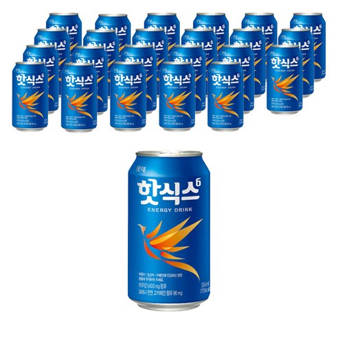 롯데칠성음료 핫식스 에너지음료 355ml, 24개