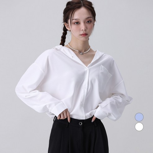어썸어라운드 여성용 루즈 오버핏 셔츠