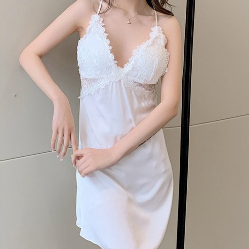 민트코코아 여성용 슬립란제리 슈베리 원피스
