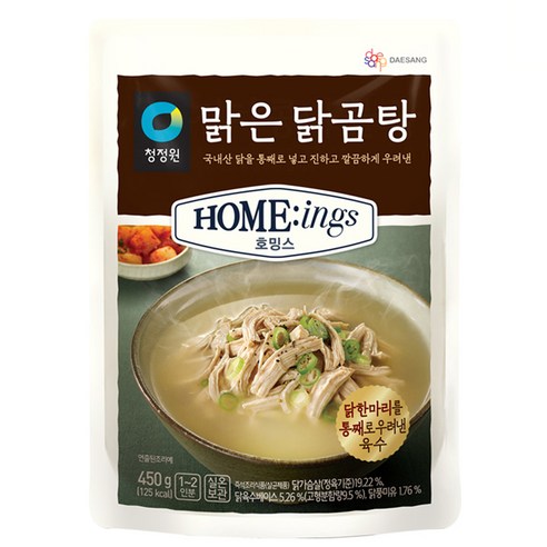 대상 청정원 호밍스 맑은 닭곰탕, 1개, 450g